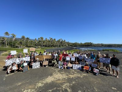 Hundreds Of Hawaii Island Residents Protest Proposed Housing Project In Punaluu